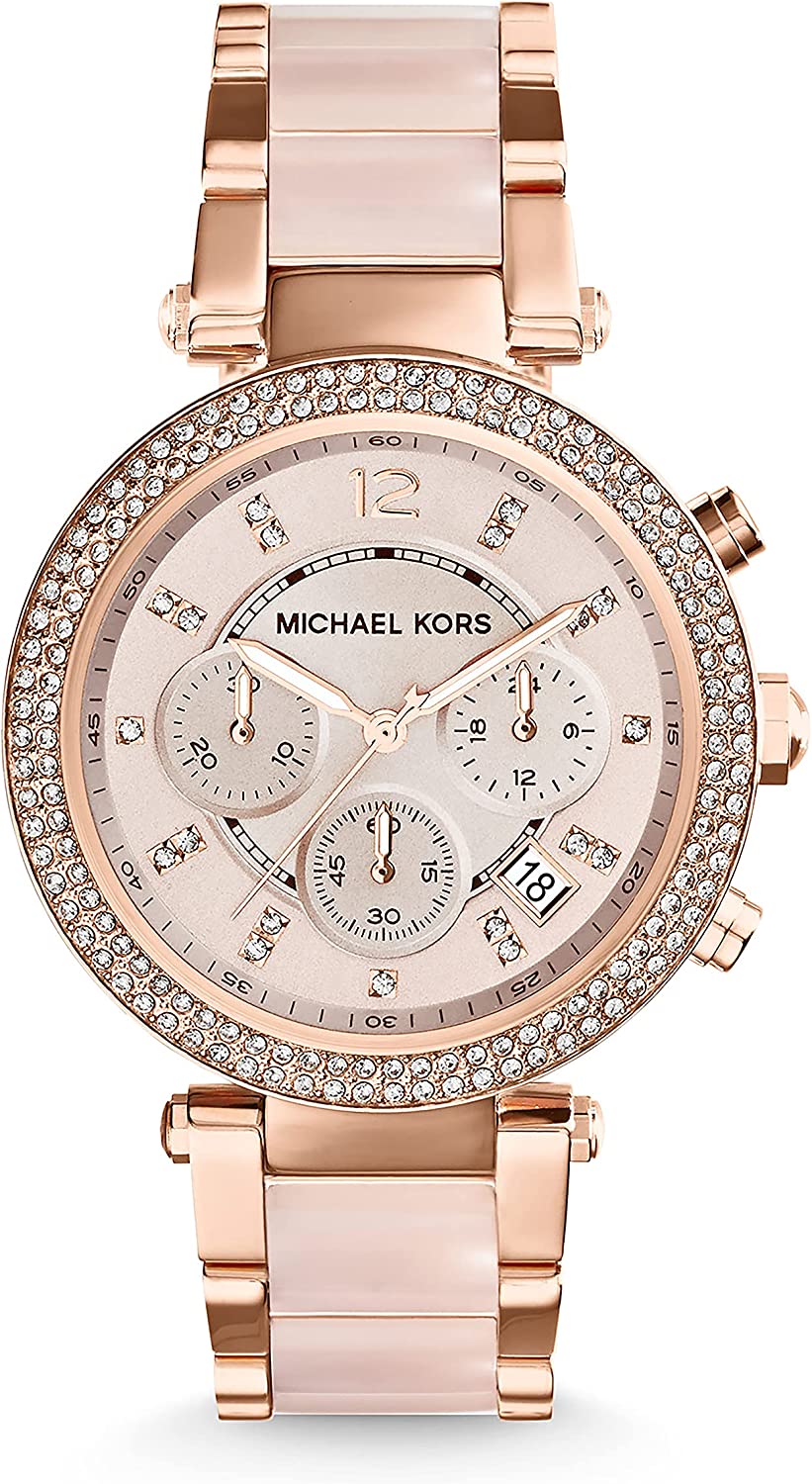 Michael Kors Parker Stainless Steel Watch With Glitz Accents - Image 9